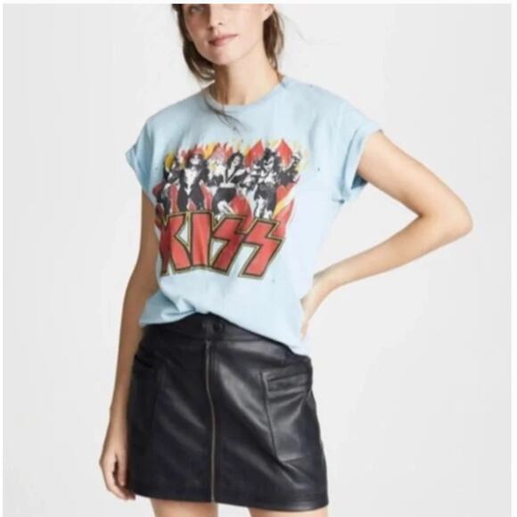 Free People High A-Line Faux Leather Miniskirt Sz 2 - Picture 1 of 6